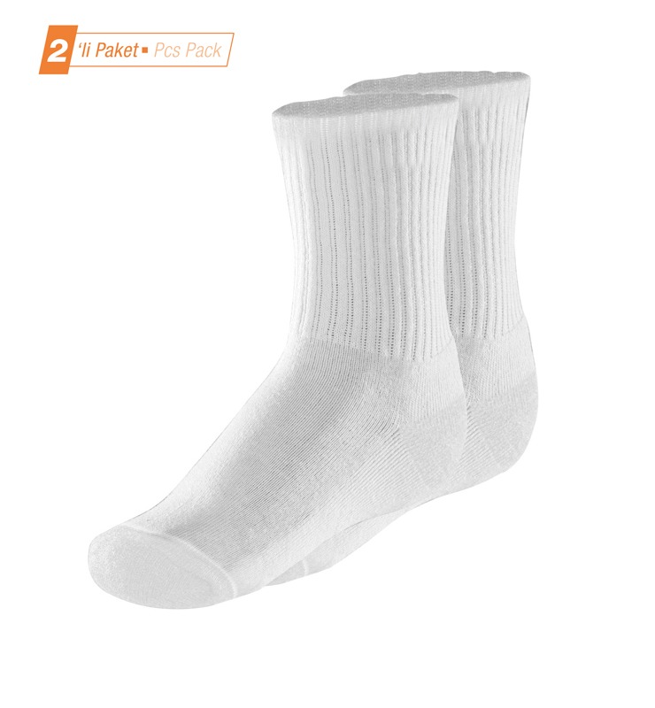 Çocuk Termal Çorap 2. Seviye 2'li Paket 9995 - Beyaz