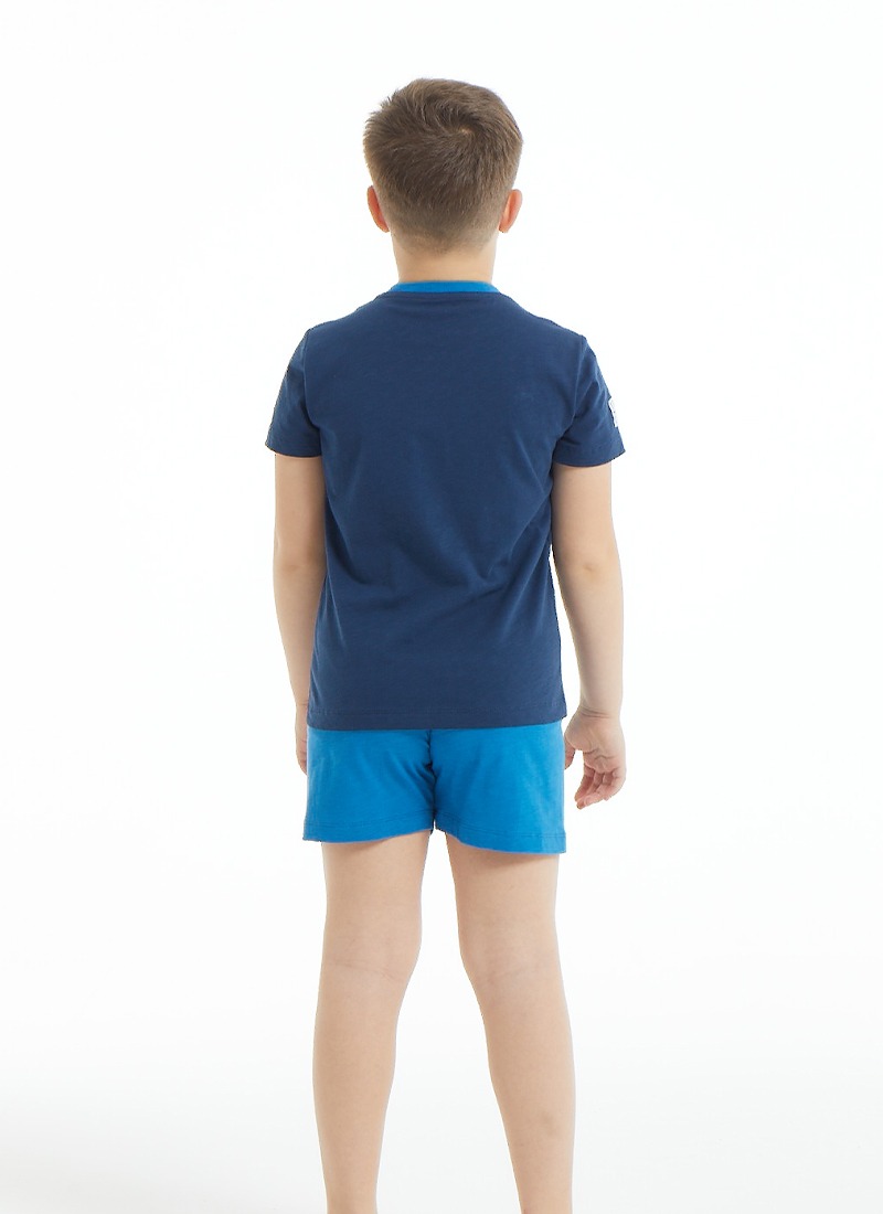 Erkek Çocuk Pijama Takımı 30841 - Lacivert - Thumbnail