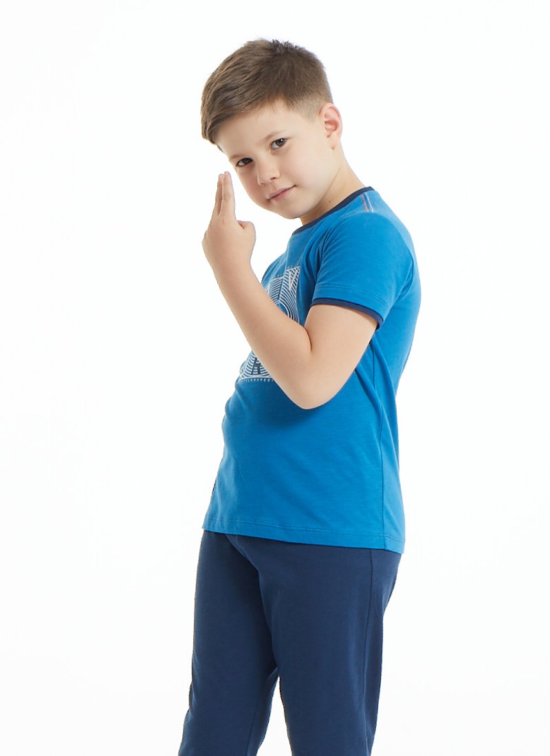 Erkek Çocuk Pijama Takımı 30842 -  Mavi