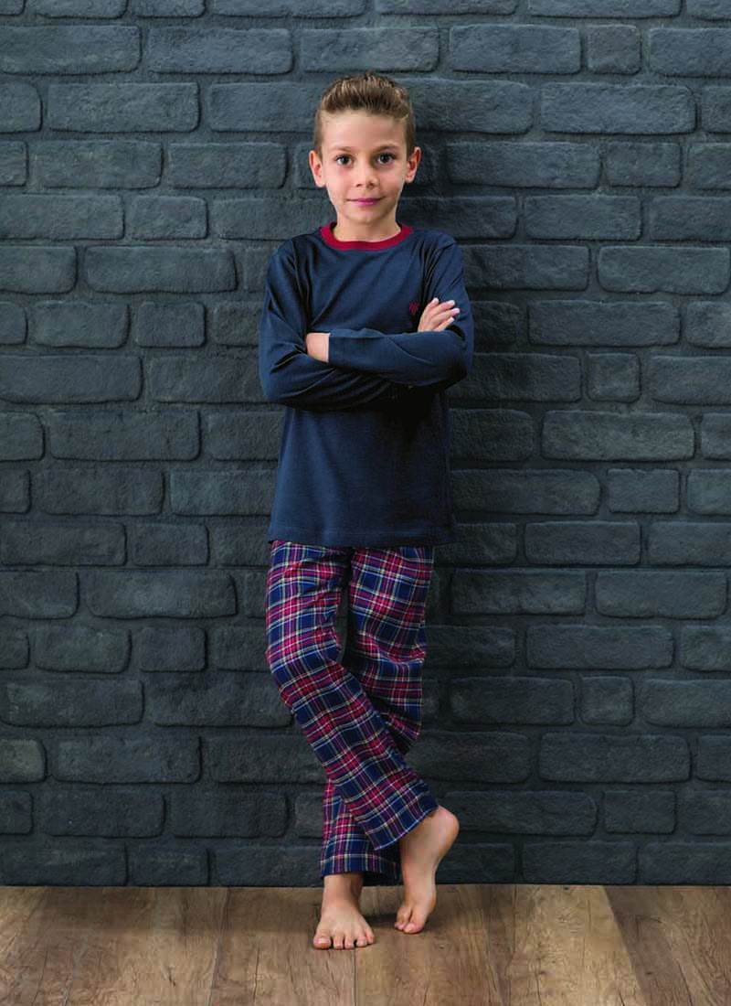 Erkek Çocuk Pijama Takımı 7572 - Lacivert