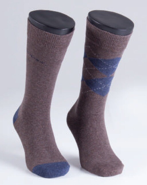 Erkek Çorap 2'li Paket 9909 - Kahverengi