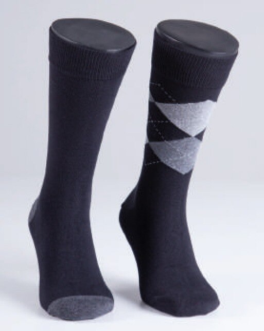 Erkek Çorap 2'li Paket 9909 - Siyah Siyah