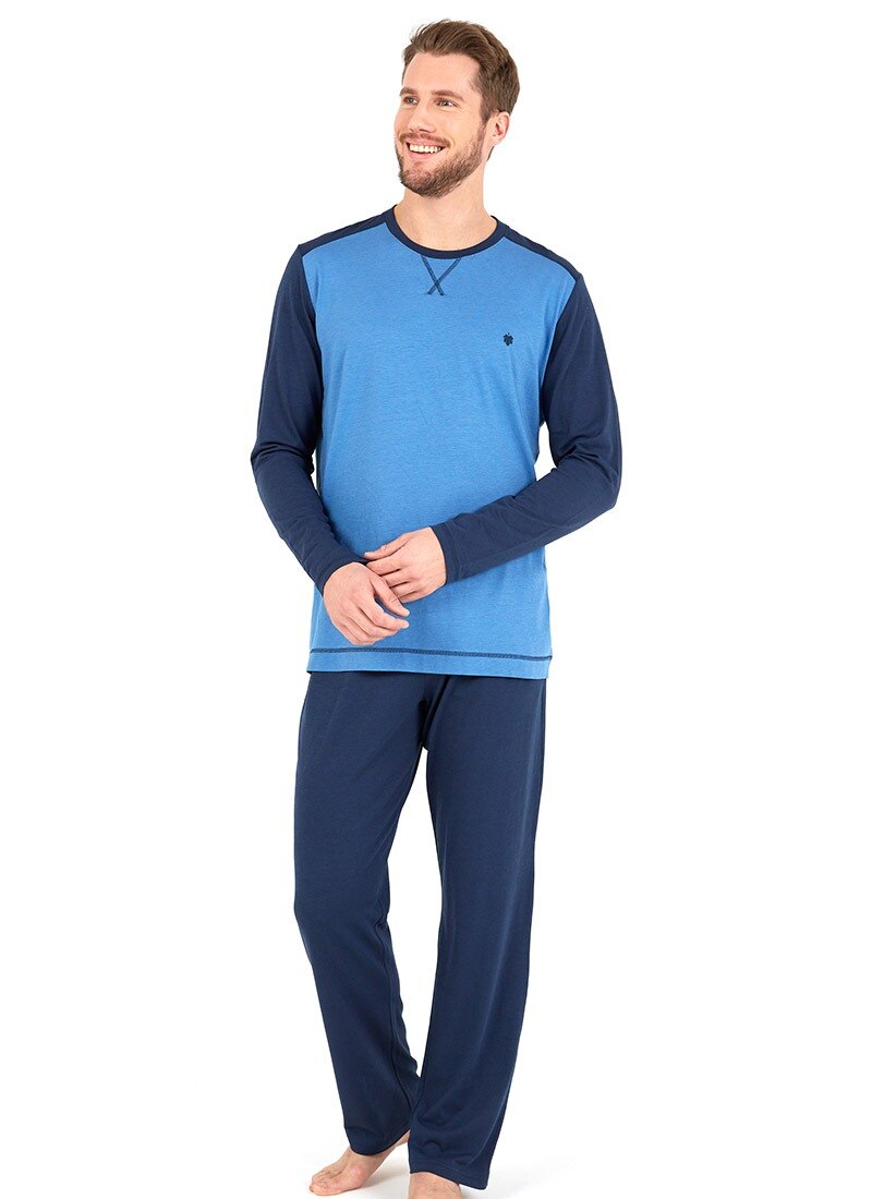 Erkek Pijama Takımı 30728 - Mavi
