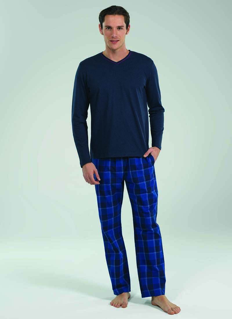 Erkek Pijama Takımı 7533 - Mavi