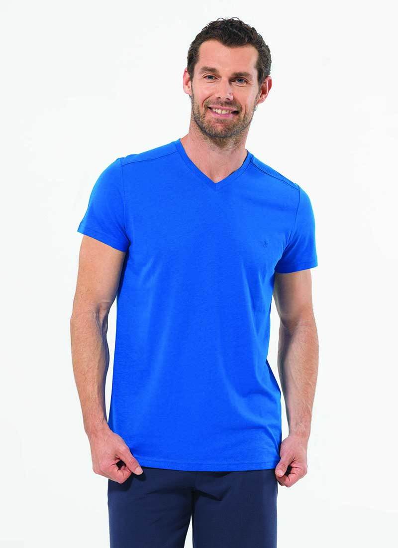 Erkek T-Shirt 7357 - Mavi