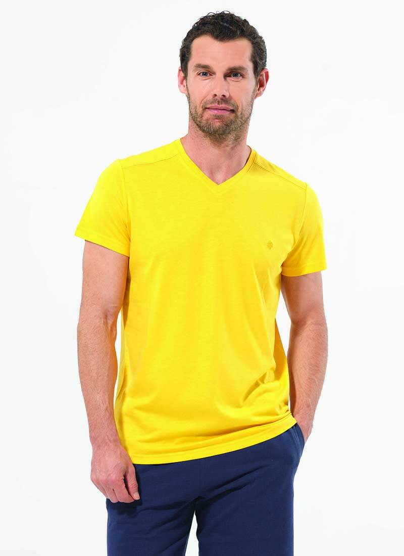 Erkek T-Shirt 7357 - Sarı
