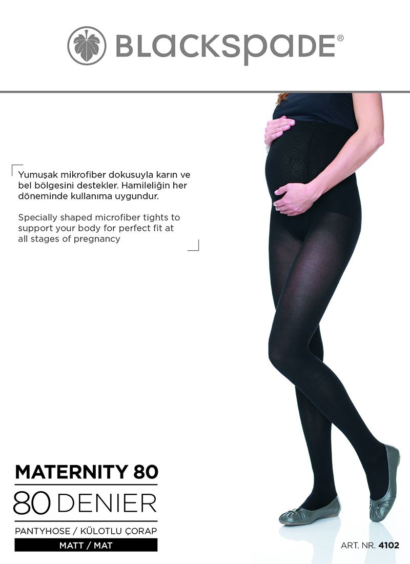 Kadın Hamile Külotlu Çorap 4102 - Siyah