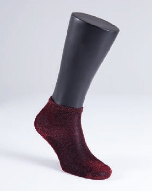 Kadın Çorap Simli 9913 - Siyah Kırmızı
