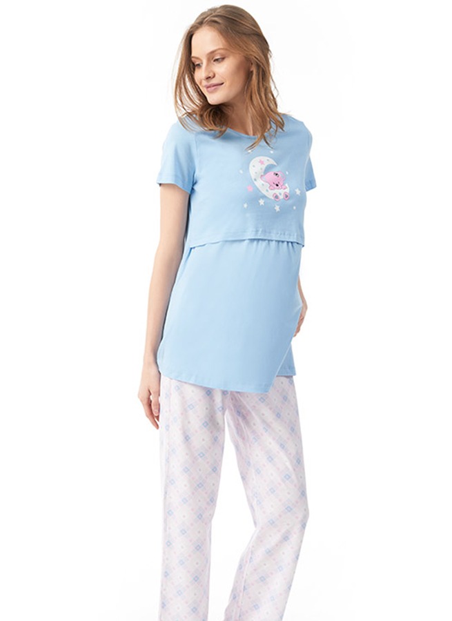 Kadın Pijama Takımı 50209 - Mavi