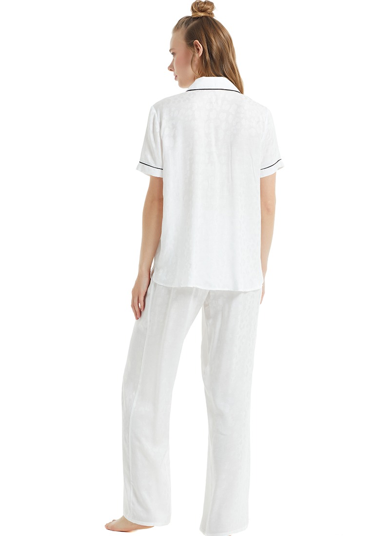 Kadın Pijama Takımı 60072 - Beyaz