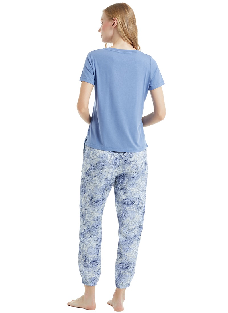 Kadın Pijama Takımı 60082 - Mavi