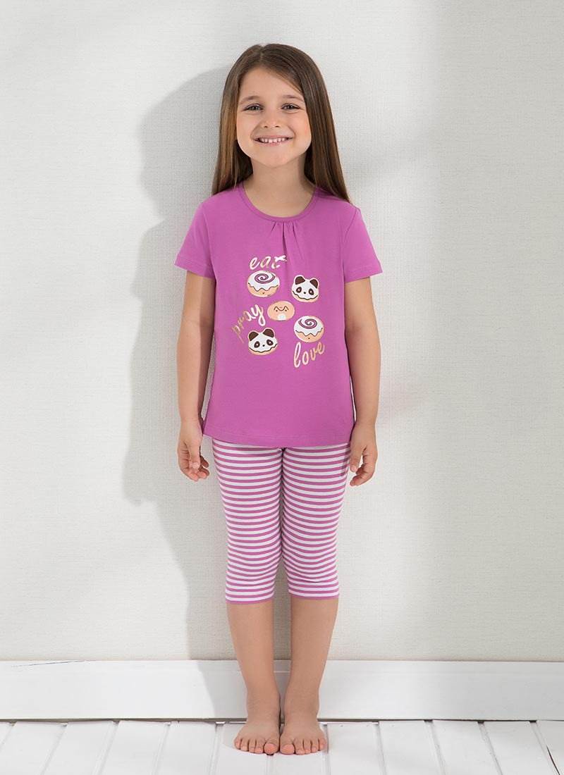 Kız Çocuk Pijama Takımı 6289 - Fuşya